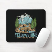 Yellowstone Nationaal Park Wolf Bison Beer Vinta Muismat (Met muis)