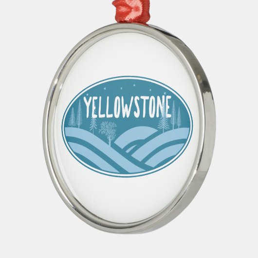 Yellowstone Nationaal Park Wyoming Montana Buitens Metalen Ornament (Links)
