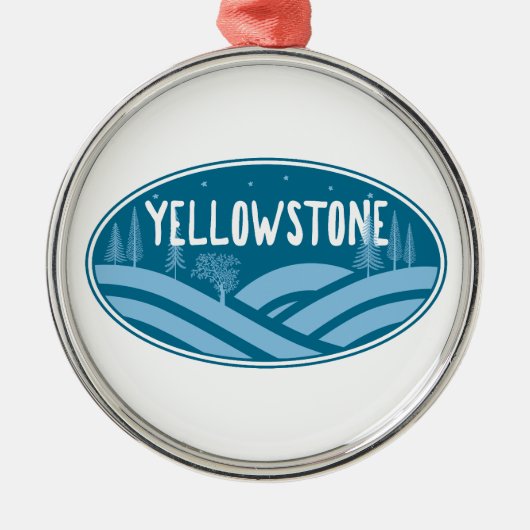 Yellowstone Nationaal Park Wyoming Montana Buitens Metalen Ornament (Voorkant)