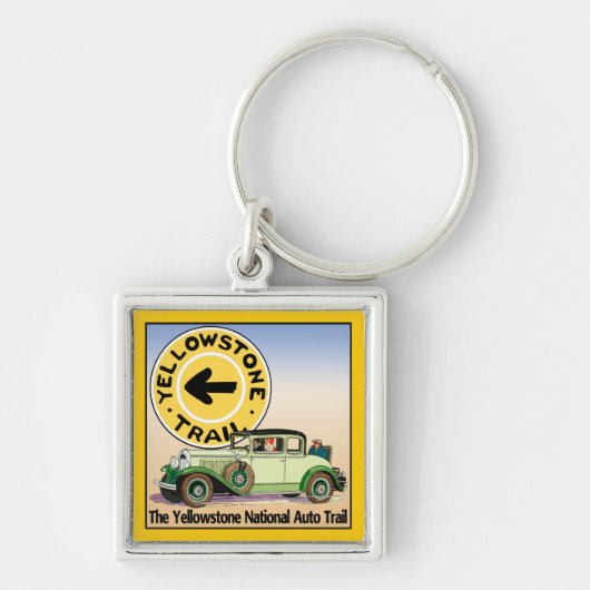 Yellowstone National Auto Trail Sleutelhanger (Voorkant)