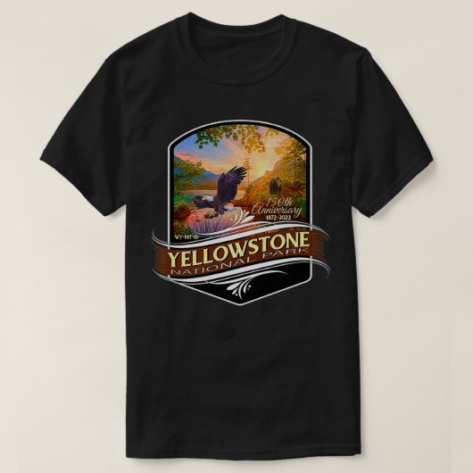 Yellowstone National Park 150th Anniversary Commem T-shirt (Design voorkant)