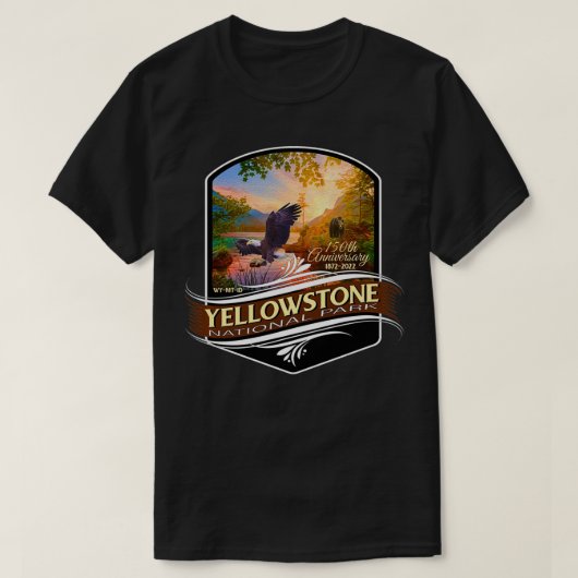 Yellowstone National Park 150th Anniversary Commem T-shirt (Design voorkant)