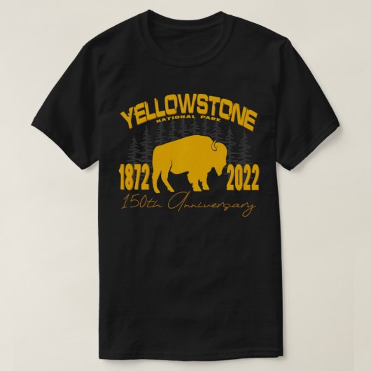 Yellowstone National Park 150th Jubileum Memora T-shirt (Design voorkant)