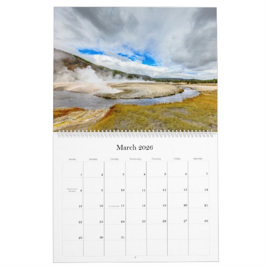 Yellowstone National Park 2017 Wall Calendar Kalender (Mar 2026)