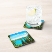 Yellowstone National Park Abstract Impressionisme Onderzetter (Rechterzijde)