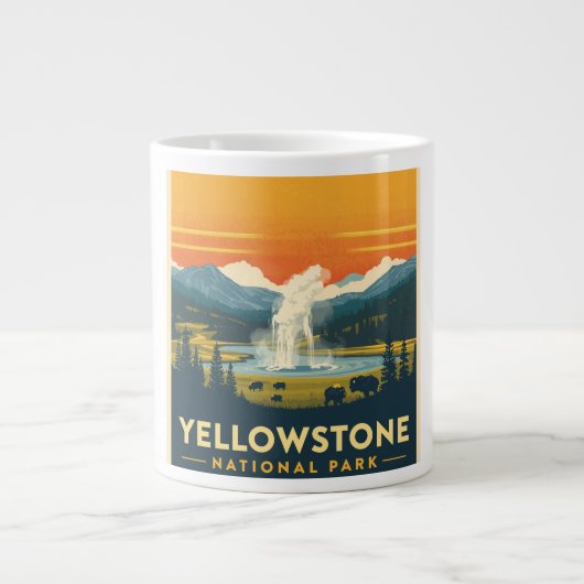 Yellowstone National Park Adventure Design Grote Koffiekop (Voorkant)
