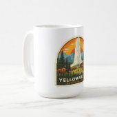 Yellowstone National Park Adventure Design Koffiemok (Voorkant links)