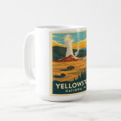Yellowstone National Park Adventure Design Koffiemok (Voorkant links)