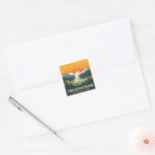 Yellowstone National Park Adventure  Vierkante Sticker (Envelop)