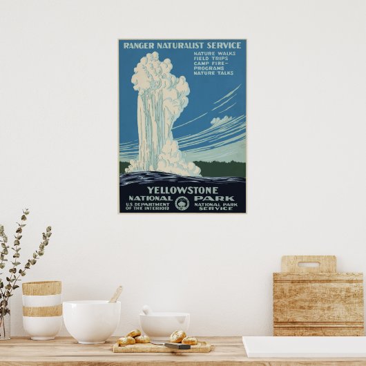  Yellowstone National Park Advertisement Poster (Keuken)