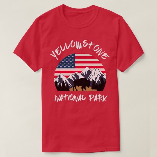 Yellowstone National Park America T-shirt (Design voorkant)