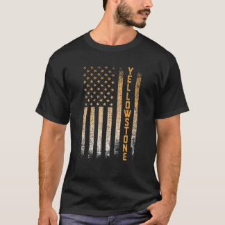 Yellowstone National Park American Flag T-shirt