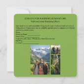 Yellowstone National Park Badge Logo Kaart (Achterkant)