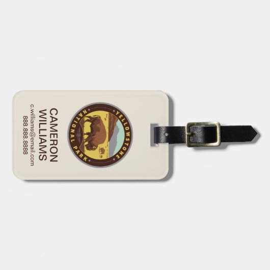 Yellowstone National Park Bagagelabel (Voorkant horizontaal)