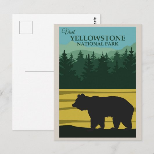  Yellowstone National Park Beer Briefkaart (Voorkant / Achterkant)