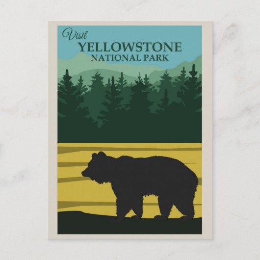 Yellowstone National Park Beer Briefkaart (Voorkant)