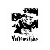 Yellowstone National Park beer Rubberstempel (Afrduk)