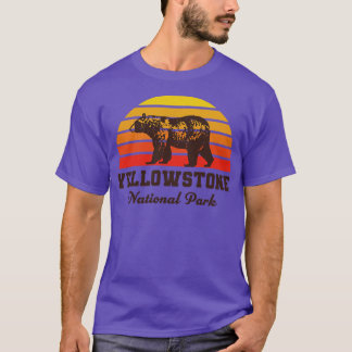 Yellowstone National Park Beer Sunset Yellow T-shirt
