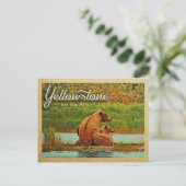 Yellowstone National Park Beren  Briefkaart (Staand voorkant)