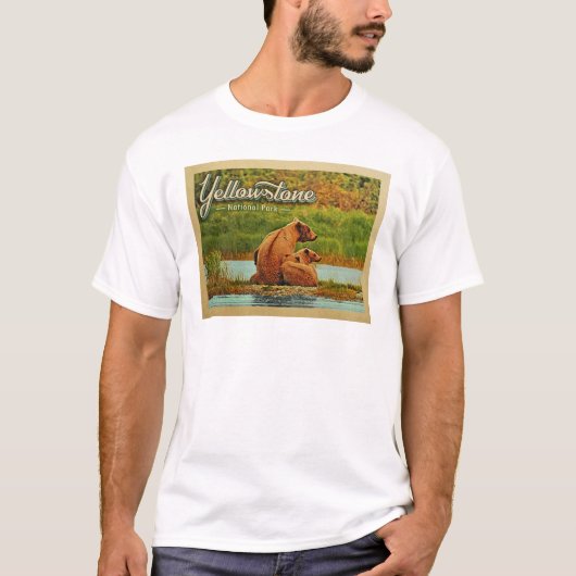 Yellowstone National Park Beren T-shirt (Voorkant)