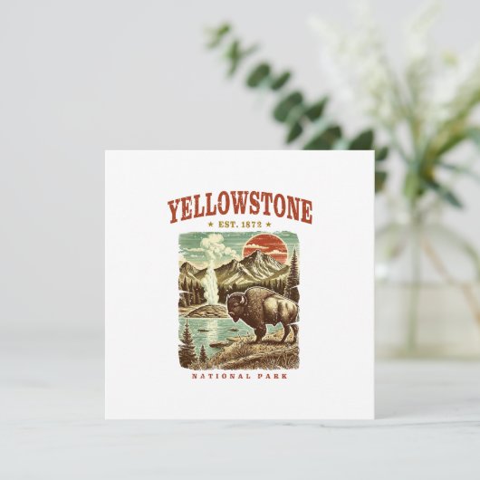 Yellowstone National Park: bergen en bizons (Staand voorkant)