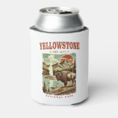 Yellowstone National Park: bergen en bizons Blikjeskoeler (Blikje Achterkant)