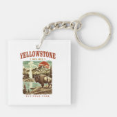 Yellowstone National Park: bergen en bizons Sleutelhanger (Achterkant)