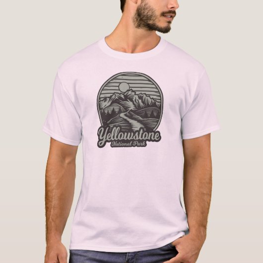 Yellowstone National Park Bergpad T-shirt (Voorkant)