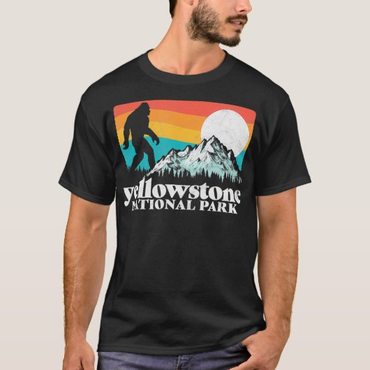 Yellowstone National Park Bigfoot Mountains T-shirt (Voorkant)