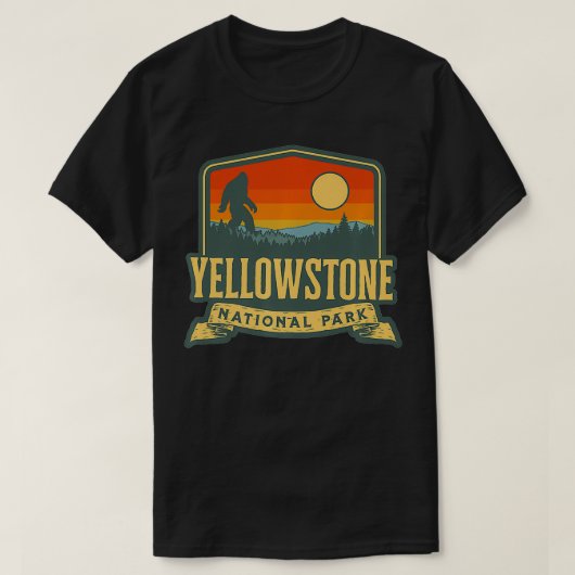 Yellowstone National Park Bigfoot Sasquatch Natuur T-shirt (Design voorkant)