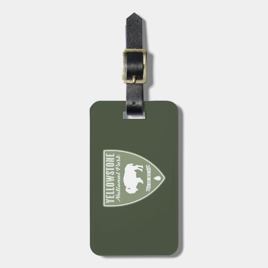 Yellowstone National Park Bison Bagagelabel (Voorkant verticaal)