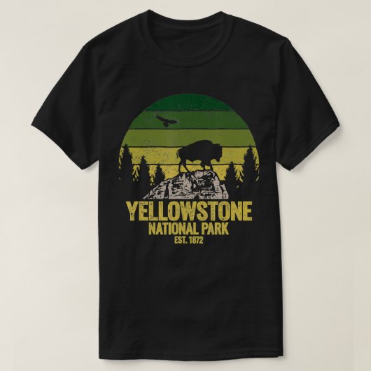 Yellowstone National Park Bison  Buffalo di T-shirt (Design voorkant)