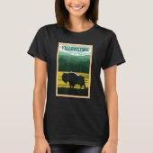 Yellowstone National Park Bison Buffalo Souvenir T-shirt (Voorkant)