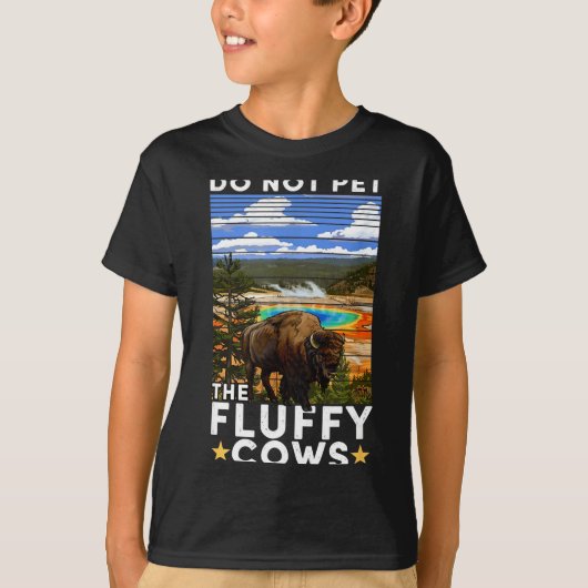 Yellowstone National Park Bison Do Not Pet The Flu T-shirt (Voorkant)