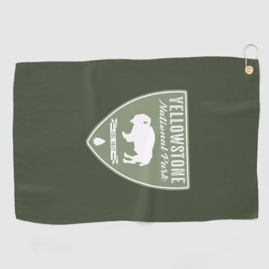 Yellowstone National Park Bison Golfhanddoek (Horizontaal)