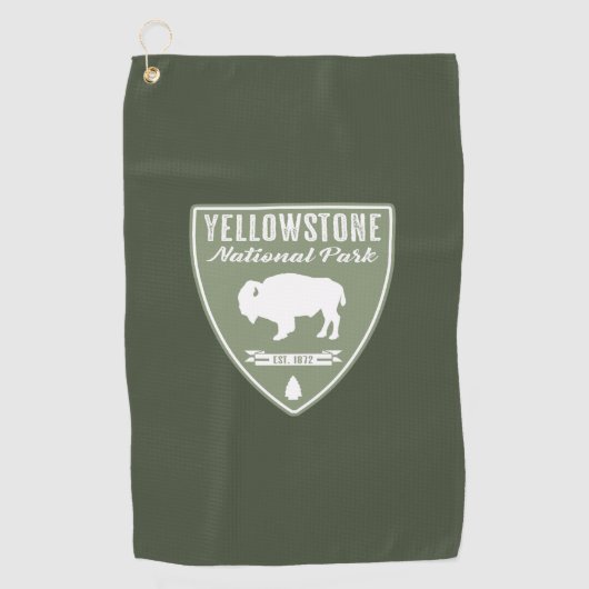 Yellowstone National Park Bison Golfhanddoek (Voorkant)