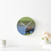 Yellowstone National Park Bison in Pond Ronde Klok (Huis)