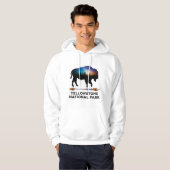 Yellowstone National Park Bison Night Sky Vacking Hoodie (Voorkant volledig)