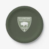 Yellowstone National Park Bison Papieren Bordje (Voorkant)