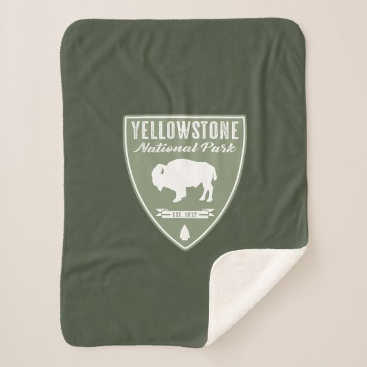 Yellowstone National Park Bison Sherpa Deken (Voorkant)