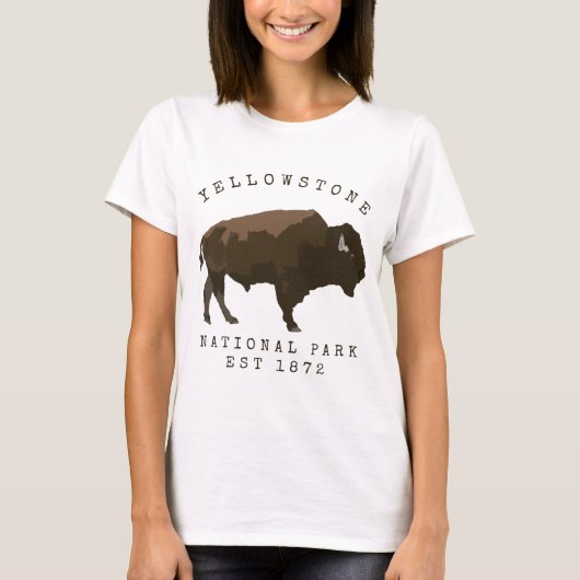 Yellowstone National Park Bison T-shirt (Voorkant)