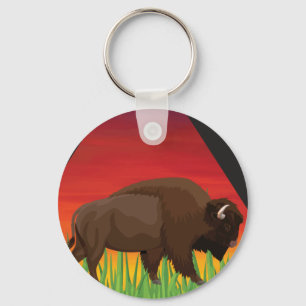 Yellowstone National Park Bison Wyoming Montana Sleutelhanger