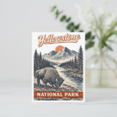 Yellowstone National Park - Bizon Briefkaart (Staand voorkant)