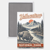 Yellowstone National Park - Bizon Magneet (Voorkant / Achterkant)