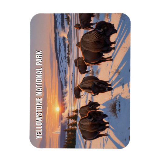 Yellowstone National Park bizon Magneet (Verticaal)