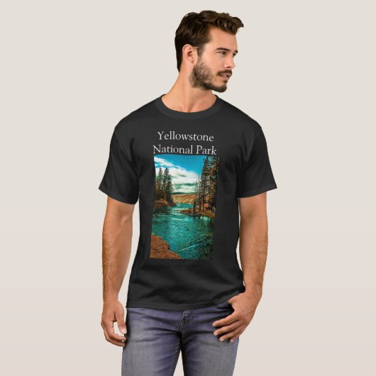 Yellowstone National Park Black Shirt (Voorkant volledig)