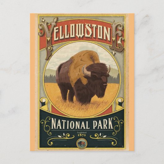 Yellowstone National Park Briefkaart (Voorkant)