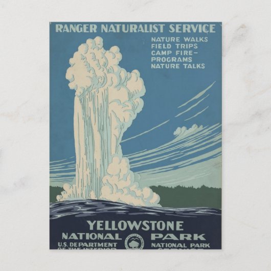 Yellowstone National Park Briefkaart (Voorkant)