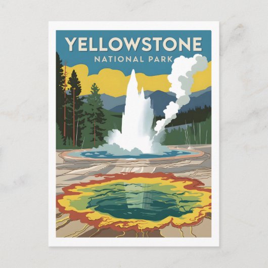 Yellowstone National Park  Briefkaart (Voorkant)