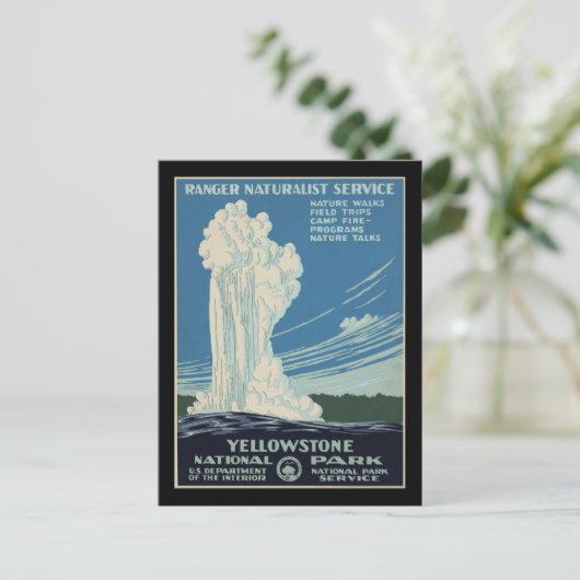 Yellowstone National Park Briefkaart (Staand voorkant)